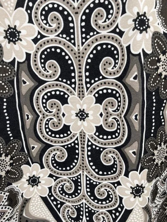 PRANA Women's Black Geo Floral Shelf Bra Stretch Strap Dress XL - Picture 3 of 6